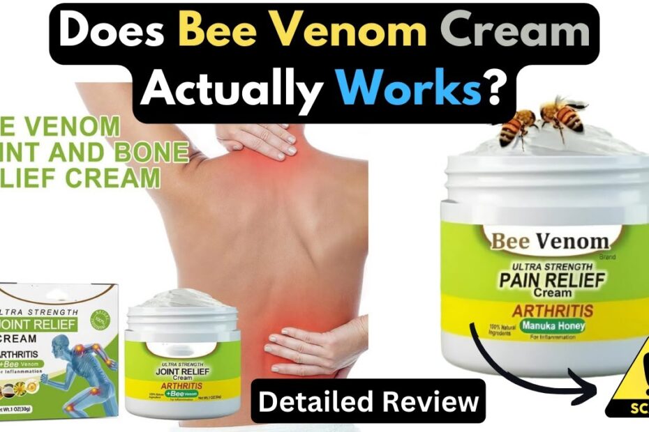 Bee venom pain relief cream