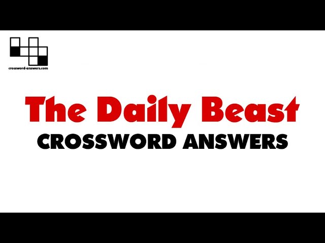 Daily beast crossword puzzle