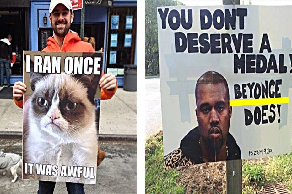 Funny marathon posters