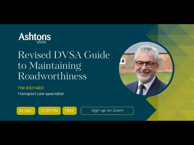 Guide to maintaining roadworthiness