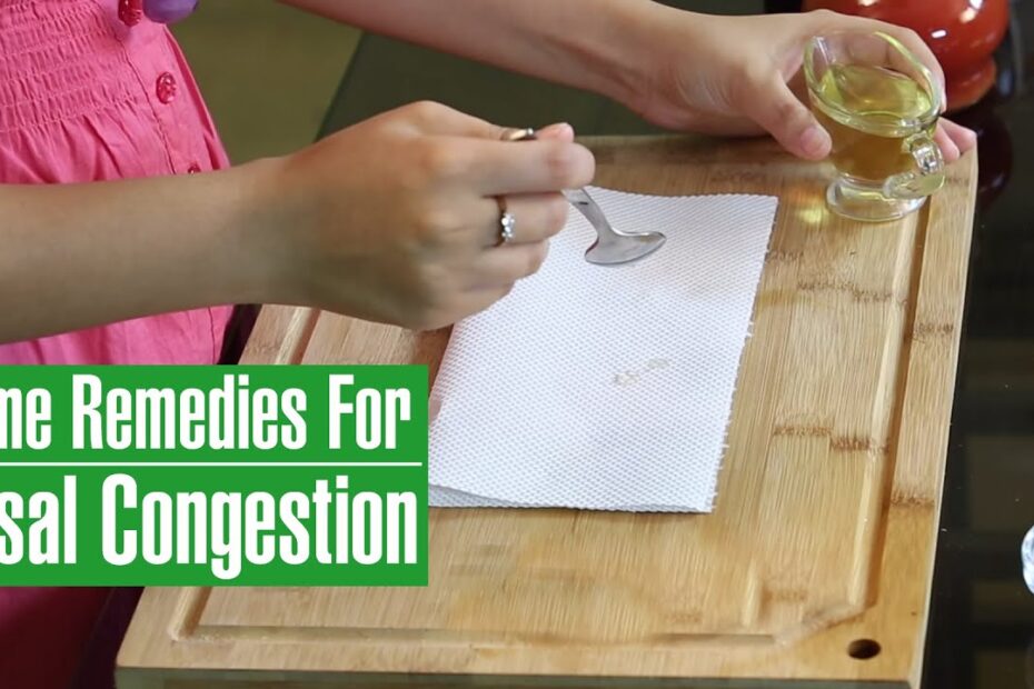 Home remedies for sinus congestion