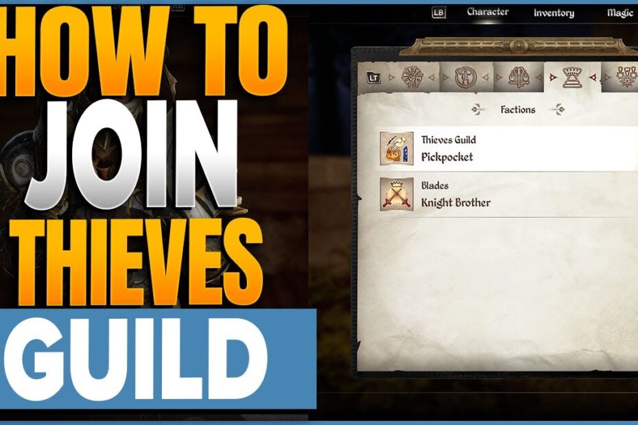 How to join thieves guild oblivion