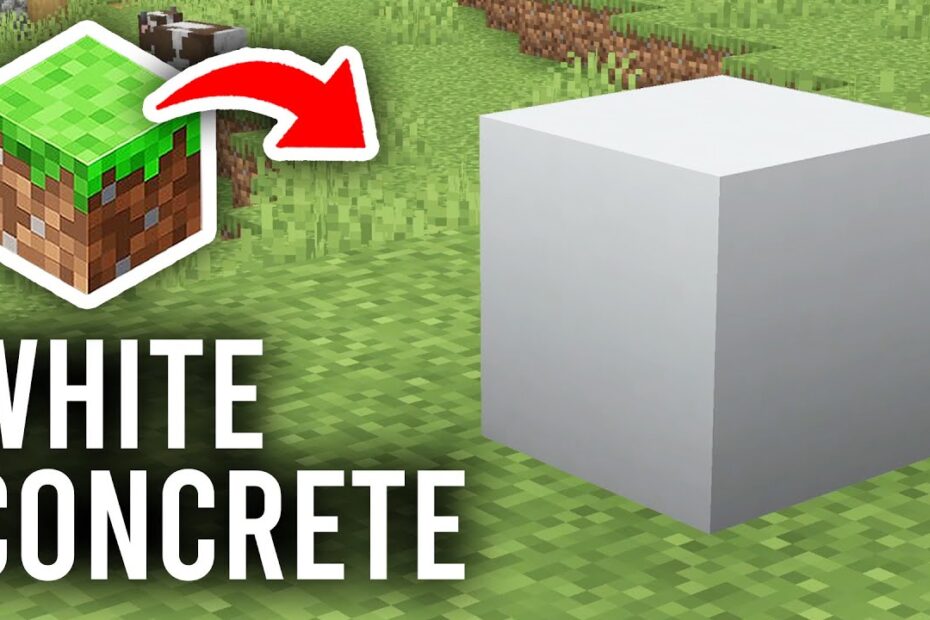 How to make white concrete in minecraft