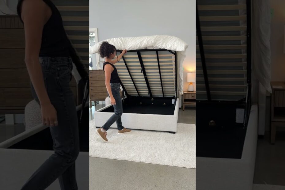 King size bed with storage and headboard