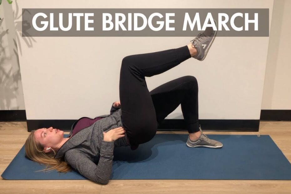 Marching glute bridge