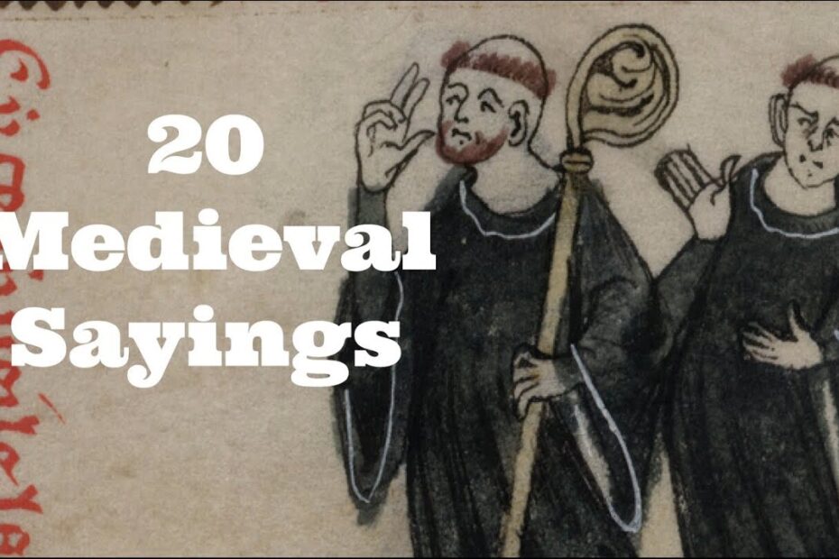 Medieval sayings
