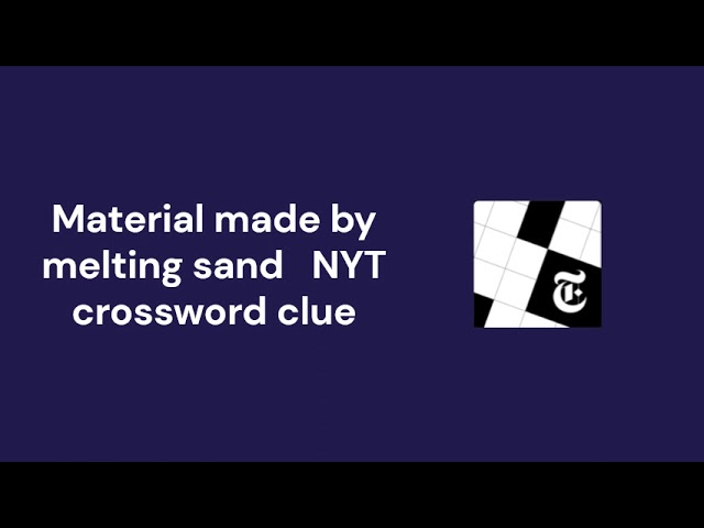 Melting crossword