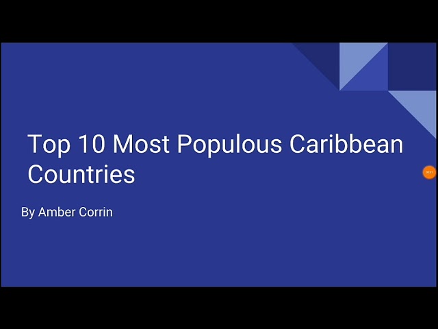 Most populous country in the caribbean
