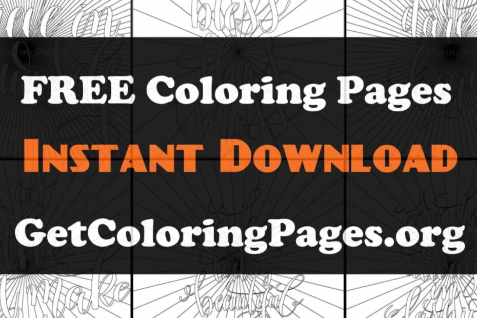 Positive quotes coloring pages