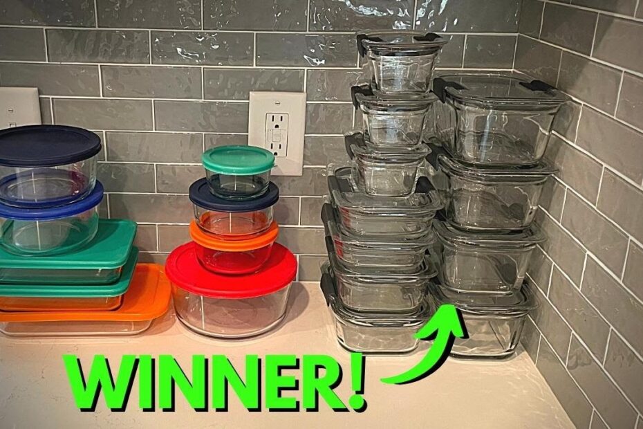 Pyrex glass storage containers