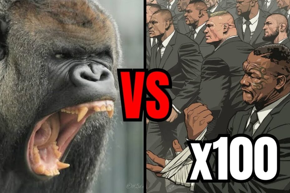 Would 100 humans beat a gorilla
