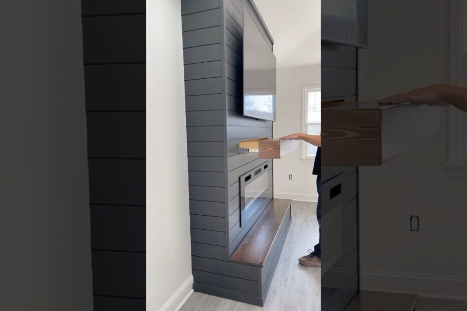 modern fireplace