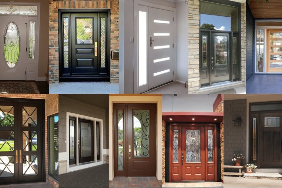 entrance doors with glass